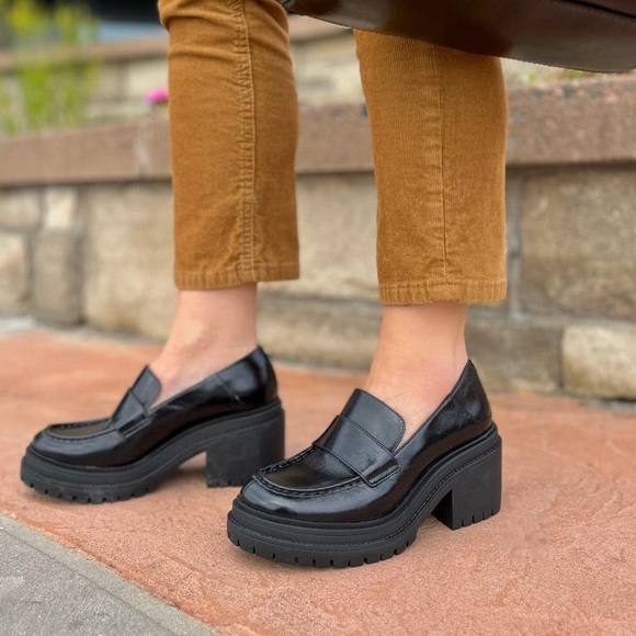 Michael Kors Rocco Heeled Black Chunky Loafer - Picture 1 of 14